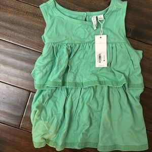 Janie and Jack NWT 7 girls tank green